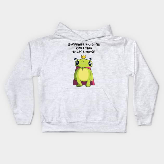 Frog prince Kids Hoodie by ArtStyleAlice